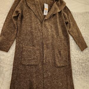 Women's Brown Hooded Coat